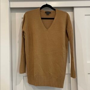 French Connection Camel V-Neck Sweater
